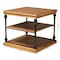 Baxton Studio End Table, 28.1 W, 28.1 L, 25 H, Metal "Iron", MDF, Oak Brown/Black 223-12010-ZORO - alternate 6